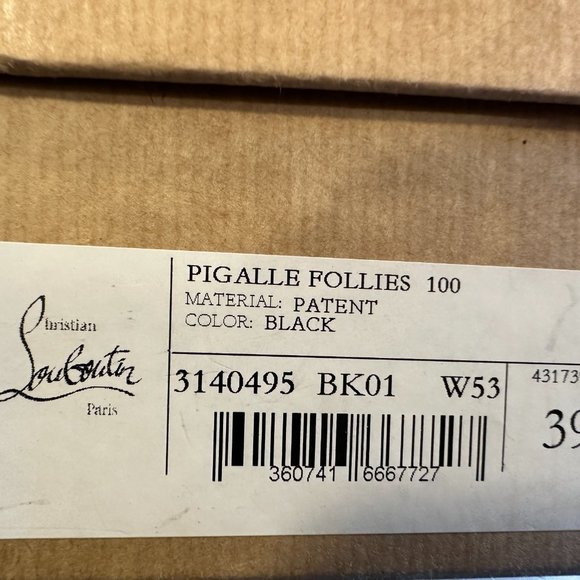 Christian Louboutin PIGALLE FOLLIES 100 Patent Leather Heels Pumps Shoes - Picture 16 of 16